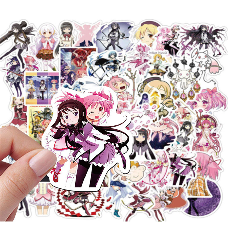 50 stcs Puella Magi Madoka Magica Stickers Magic Girl Girl Girl Kids Toy Skateboard Car Motorcycle Bicycle Sticker Sticker Decals Groothandel