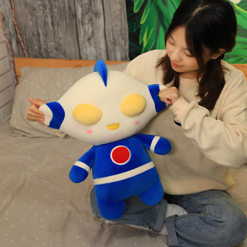 30cm Q version Ultraman plush toy, children's sleeping companion throw pillow, holiday gift