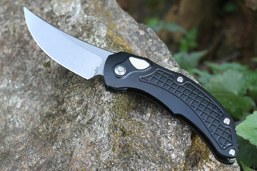 M6702 Automatyczne taktyczne składanie noża D2 Stone Wash Bor Blade Aluminium Aluminium Aluminium Camping Turing Edc Pocket Noży M06702