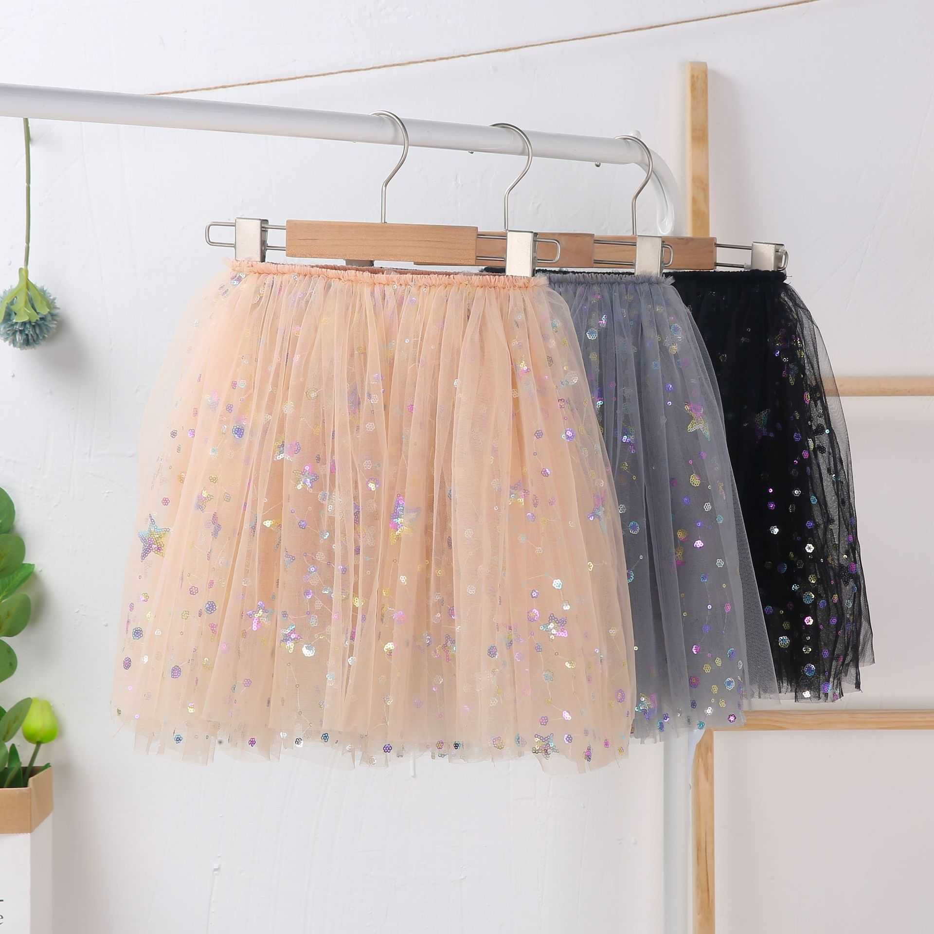 التنانير 2020 Kids Summer Skirt Girl Children Tutu Skirt مع الترتر T230301