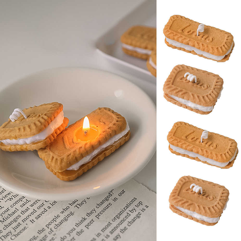 Candle Biscuit Desktop Ornaments Scented Food Shape INS Photo Prop Candles Home Decoration