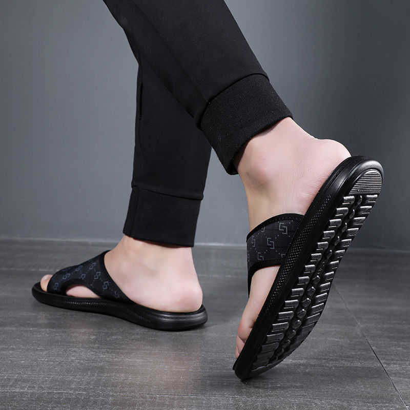 Slippers Designer Brand Summer Men Slide Fashion Slip-on Beach Conceal Bunion Design Outside Shoes Latex Flip Flops Sandals Y2302