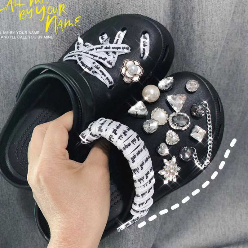 مجوهرات الماس سحر فتاة زخرفة الشببر PVC الإكسسوارات X-Mas Kids Shoe Buckle Fit Croc Party Gifts225e