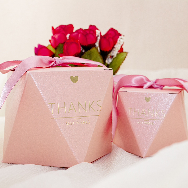Blush Roze Cadeau Gunst Houders Baby Shower Verjaardag Geschenkdozen Romantische Bruiloft Snoep Doos Verpakking Benodigdheden Met Lint AL8461