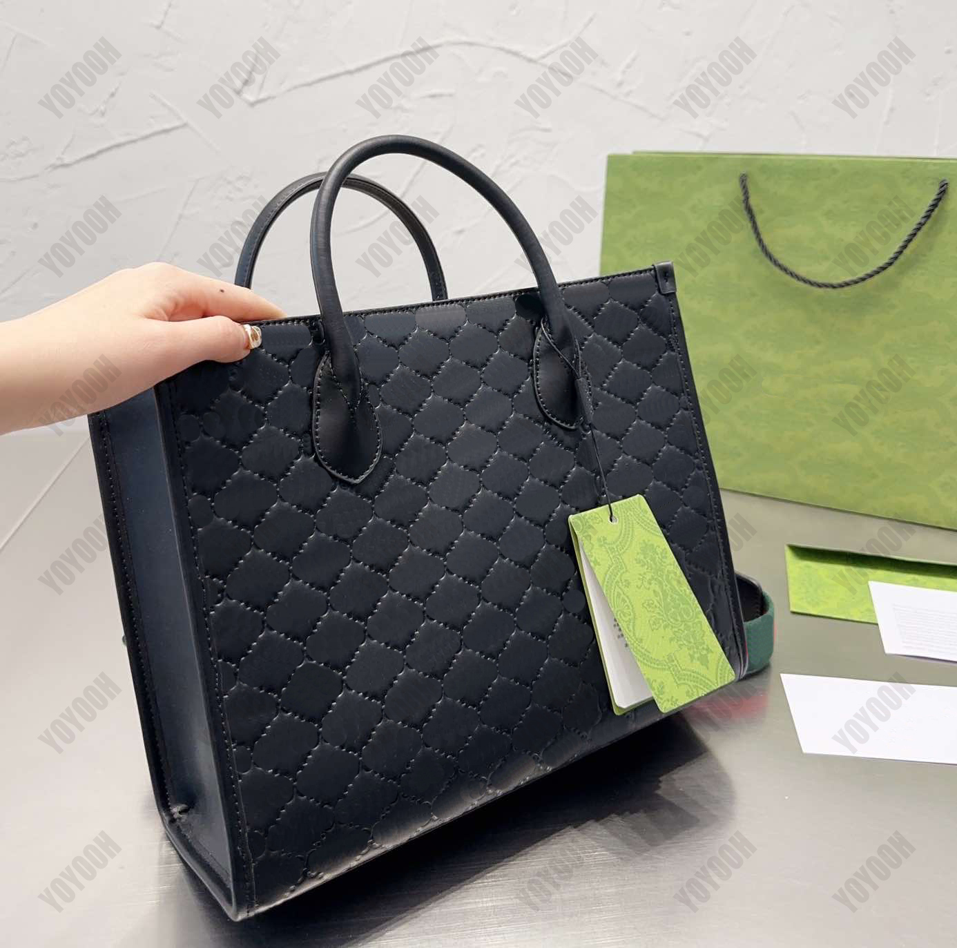 Luxury Designer Shopping Bag Totes Womens Shoulder Bags Classic Double Letter Prossed Cross Body 7a Top stor kapacitet handväskor255f