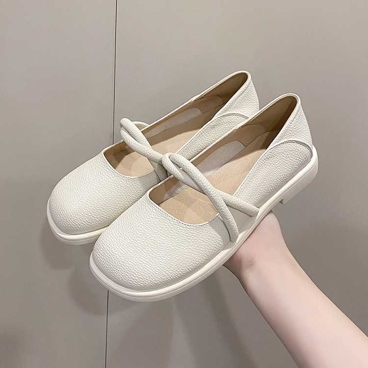 Chaussures habillées couleur unie marque à talons bas chaussures décontractées pour femmes 2022 été et automne nouvelle version coréenne mode doux travail dames chaussures plates L230302