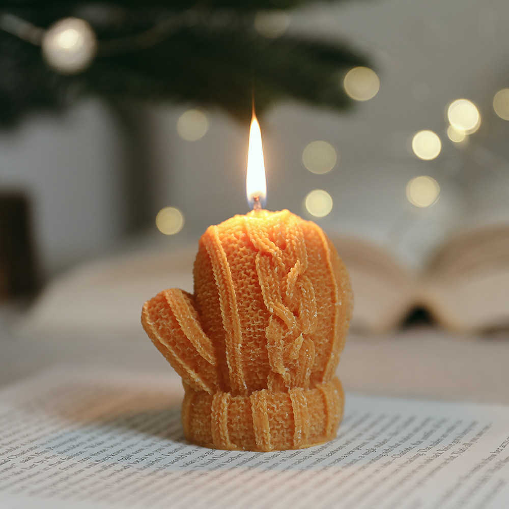 Kokulu mum modern Noel yün eldivenleri şekil mumlar kokulu yaratıcı aromatik ev kokusu dekorasyonu aroma küçük iç dekor