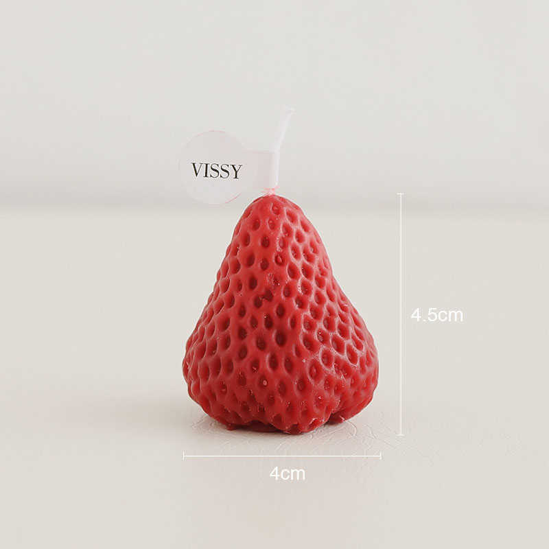 1 st jordgubbar mini dekorativa aromatiska vax doftljus för hem sovrum bröllop fest xmas gåvor