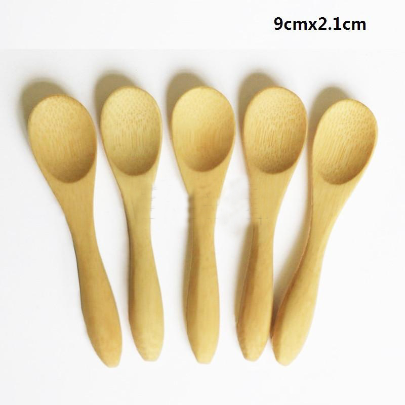 8 tamanho pequeno colheres de bambu pequenas mini colheres de mel amigável e amigável para a cozinha de cozinha de cozinha de cozinha para crianças, bolsa de sorvete infantil 9 ~ 16cm