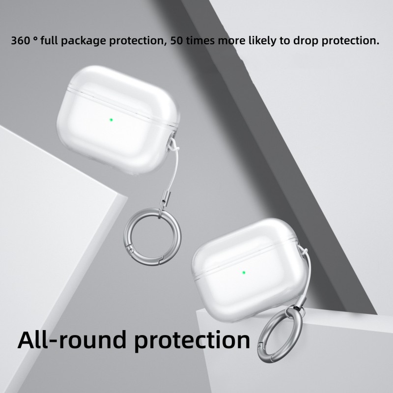 AirPods Pro2 için Bluetooth kulaklık aksesuarları koruyucu kapak Apple kablosuz şarj kutusu katı bölünmüş kapak pro 2. nesil kulak kasası