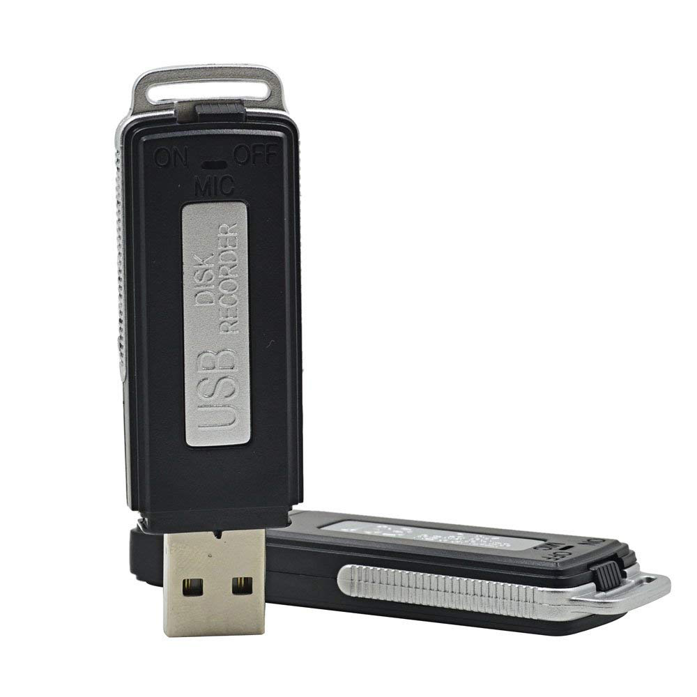 Grabadora de voz digital con memoria de 16 GB Unidad flash USB Batería recargable multifuncional Mini dispositivo de grabación de audio - Grabación de dictáfono de sonido portátil PQ131