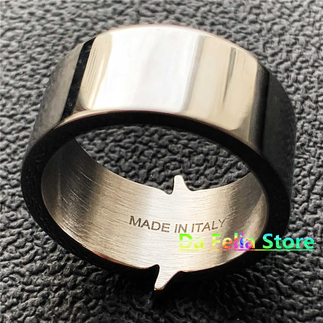 Полосы колец Новые кольца Alyx Men Women 1017 Alyx 9SM Buckle Ring Высококачественные классические лазерные буквы, изготовленные в Италии из нержавеющей стали T230302