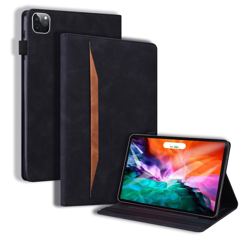 PU lederen tablethoezen Dual View Angle Advanced Business Flip Stand Beschermhoes voor iPad case 12.9 10.5 9.7 mini 1/2/3/4/5/6 Samsung Galaxy Tab S7 Plus T870 T875 T970 T975