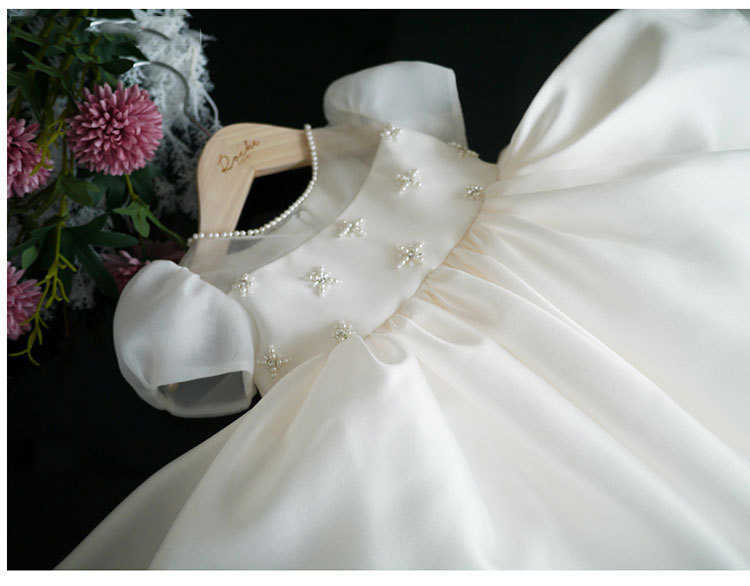 Girl's Dresses Princess Party Girl Dresses Teenage White Baby Girl Birthday Dress Ball Gown Evening Dress for 10 12 14 years robe soiree enfant W0224