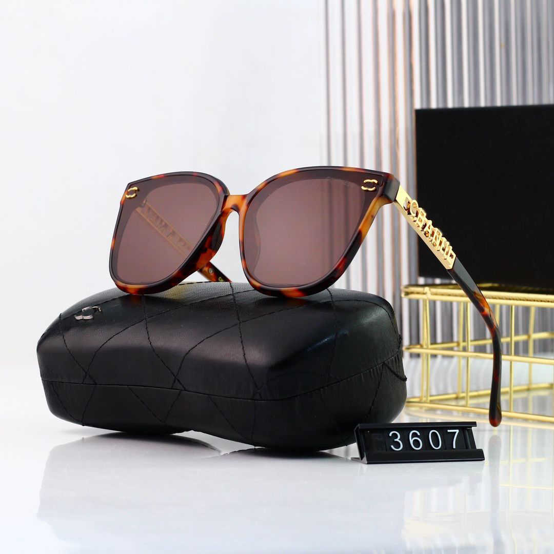 Brand Luxury Channel Sunglasses Square Trendy Women's Sunscreen Temperament Polarized UV Proof Strong Light Glasses Sunglass313N