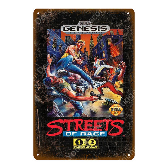 Retro Classic Video Game Art Painting Comics Affiche Play Gaming Metal Tin signes pour Kids Room Game Center Home Decor Vintage Gamer Metal Plaque Taille 30x20cm W02