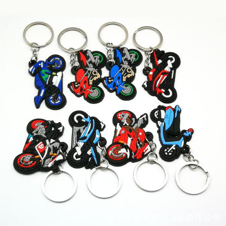 pvc keychains car cartoon pendant gift cute key ring party mini gift