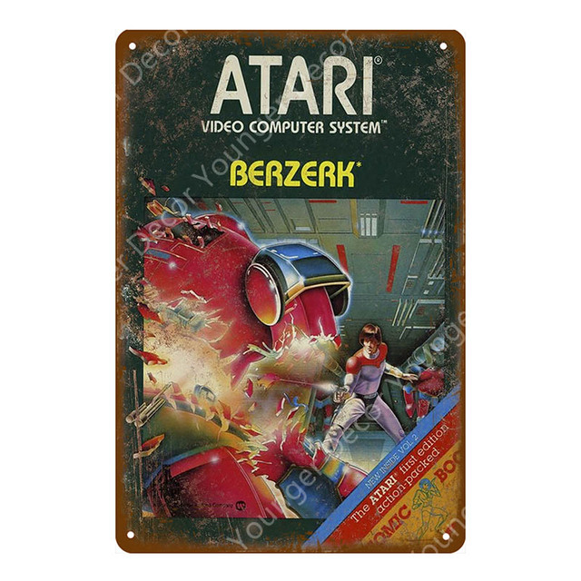 Classique Jeu Vidéo Art Peinture Comics Affiche Play Gaming Métal Tin Signs Pour Chambre D'enfants Game Center Home Decor Vintage Gamer Personnalisé Tin Plaque Taille 30X20CM w02