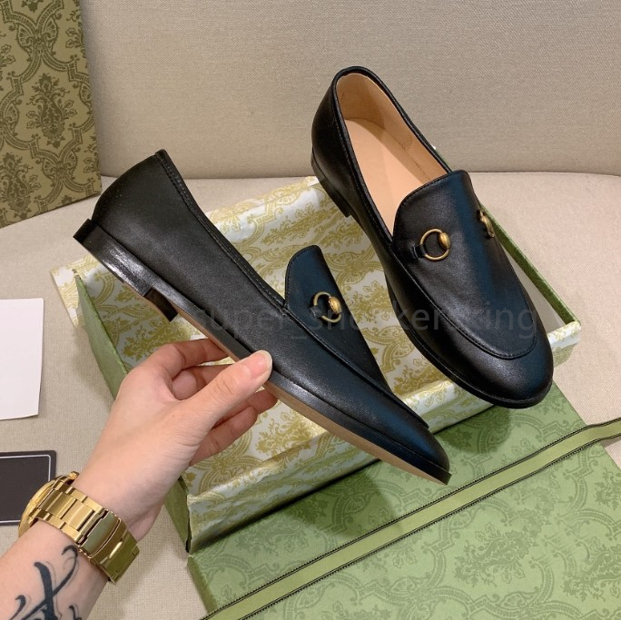 Ontwerper G Platte schoenen Loafers Princetown Hoge kwaliteit metalen gesp Dames Leer Gedrukt borduurwerk Bee Heren Dames Luxe schoenen maat 35-45 met doos