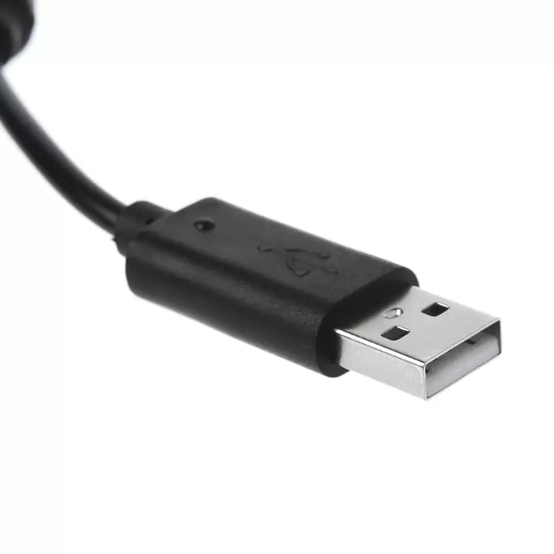 Reemplazo de cable adaptador de cable de separación USB negro para Xbox 360 Controlador de juego con cable Cables de extensión Cable