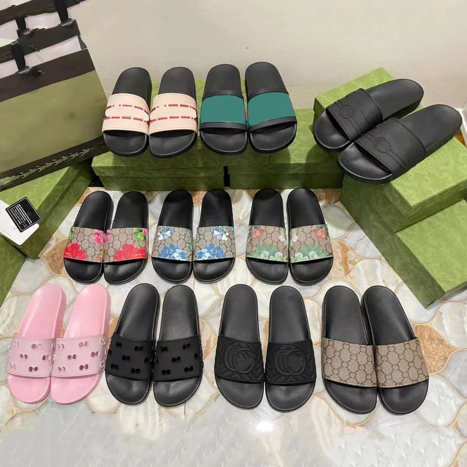 Zapatos de diseñador chanclas de lujo sandalias para mujeres zapatillas de sándalo de verano tobogán de sándalo plano zapatillas de plataforma de estampado de animales con caja 35-48