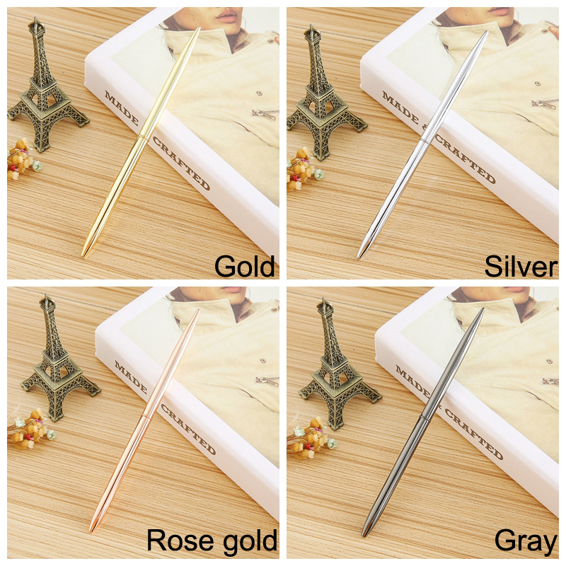 Metal Electroplate Ballpoint Pens Student Teacher Writing Ballpoint School Office Business Signature Pen Festival Gift Ballpoint Boligrafos Electrochapados