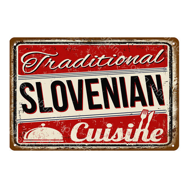 Retro pyszne jedzenie malowanie sztuki kanapki hot dogi piekarnia metalowe znaki stek house candy sklep plakat vintage ściany pub pub bar home dekoracje rozmiar 30x20 cm W02