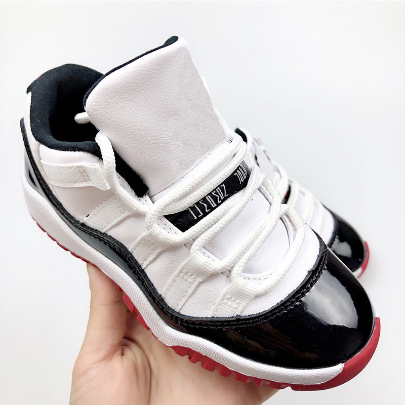 2023 Retro Kids schoenen 11 jongens Lage basketbal Jumpman 11s schoen Kinderen zwarte sneaker Chicago ontwerper militaire grijze trainers baby kind jeugd peuter baby Maat 25-35