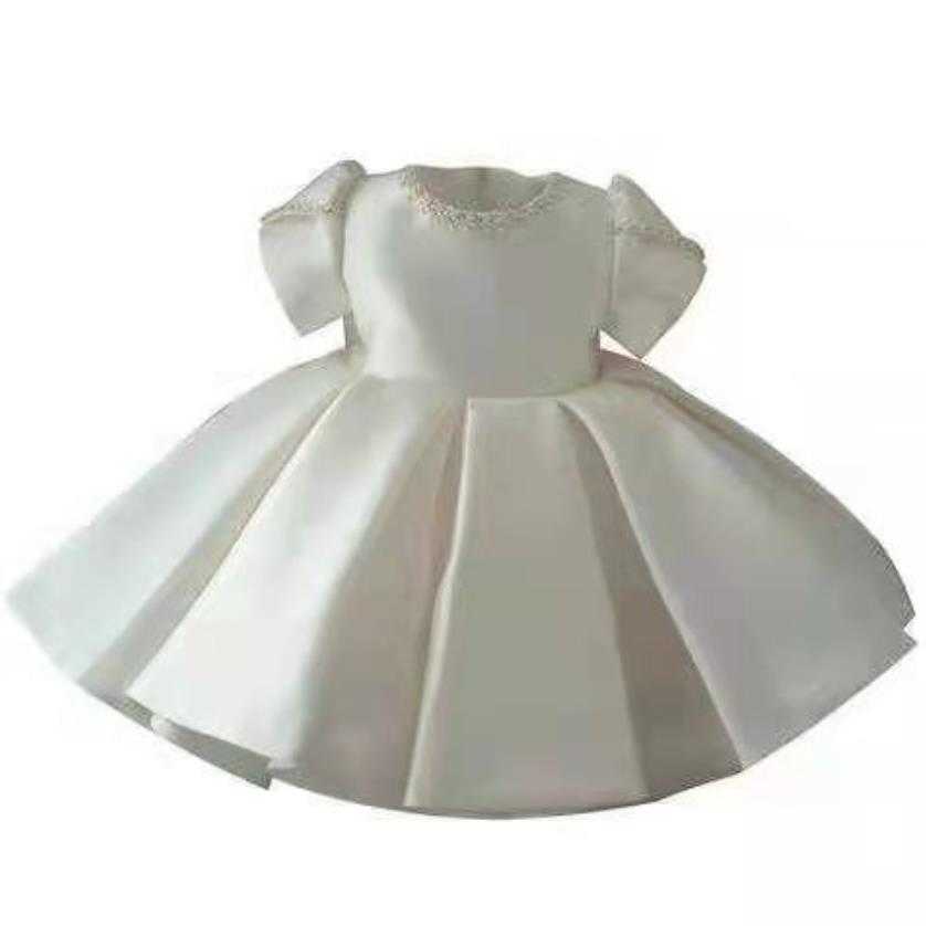 Robes de fille bébé Princesse espagnole lolita robe de bal Bowknot design perlé de mariage fête d'anniversaire Baptême robe fille Pâques A2431 W0224