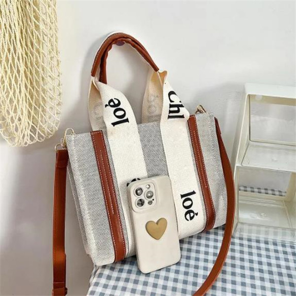 Heiße verkaufen modische Heimeinkaufstasche Canvas Leisure Chlo12es Strand Handtasche Umhängetaschen Schönes Geschenk schwarzer Khaki