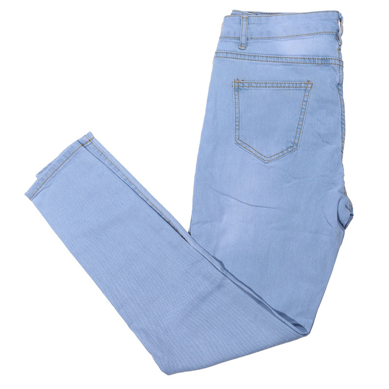 Jeans da donna vintage da donna jeans a vita alta pantaloni blu casual a matita pantaloni coreani in denim streetwear