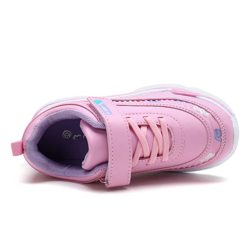 Sportliche Outdoor -Kinder Girls Schuhe Leder Plattform Sneaker Kinder Leichtes Pink Purple Sport Tennis Girls Sneaker kostenlos Versand R230302