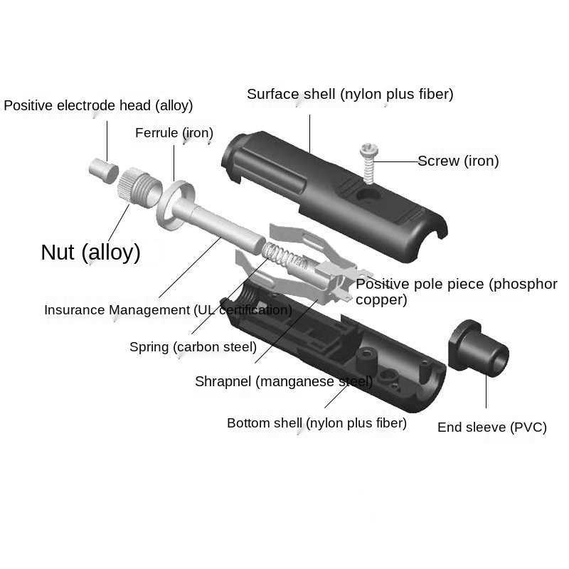 Protection de l'environnement et résistance aux hautes températures Prise allume-cigare en nylon 10A plus fibre pour véhicule