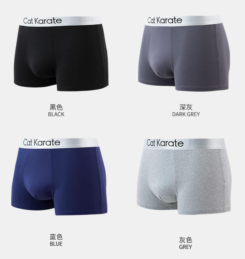 Sous-vêtements pour hommes boxeurs minces d'été couleur unie respirant lettre impression caleçon confortable porter imprimer pantalon court