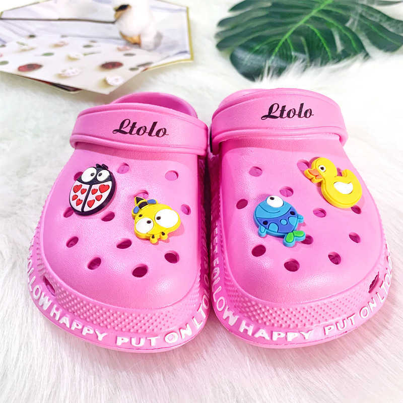 Slipper Ltolo Kinder Kinder Mädchen Mules Clogs Sommer Crock Garten Strand Hausschuhe Sandalen Höhle Loch Baby Schuhe Für Mädchen EUR23-34 T230302