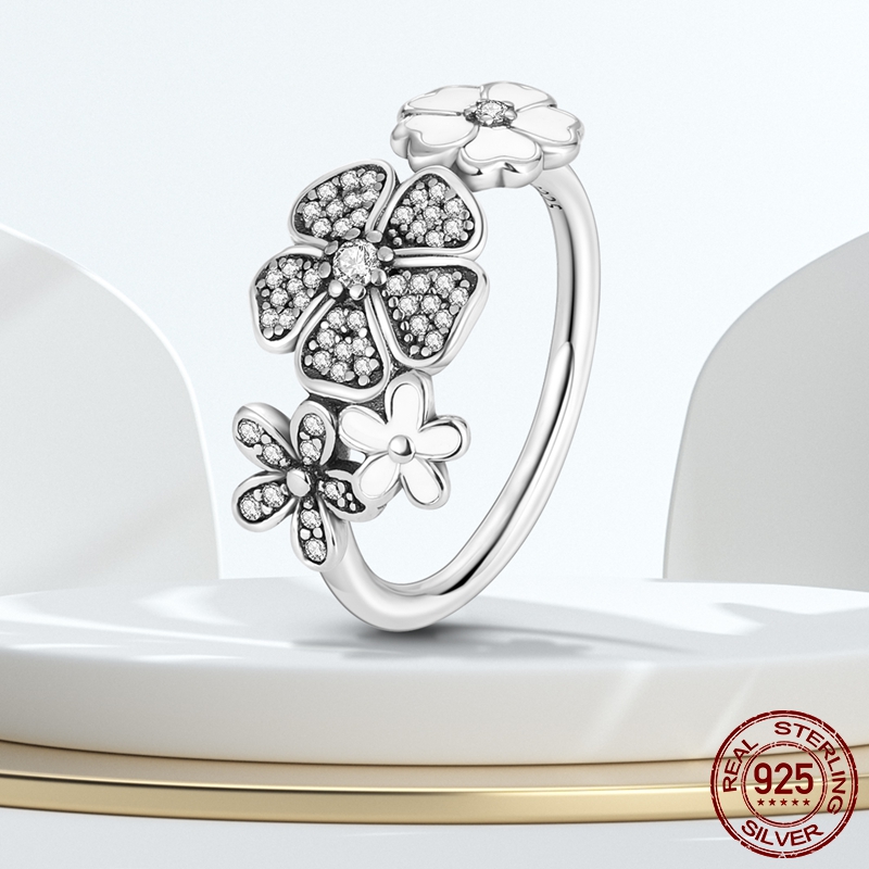 925 Silver Women Fit Pandora Ring Оригинальные кольца Crown Crown Ring