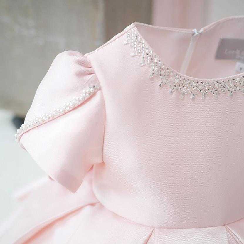 Robes de fille bébé Princesse espagnole lolita robe de bal Bowknot design perlé de mariage fête d'anniversaire Baptême robe fille Pâques A2431 W0224