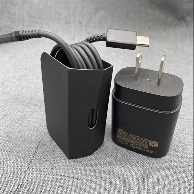 25W TYPE-C USB-C PD ARCHER ADAPTER SUPRE FARCH مع كابل C لـ Samsung Galaxy S21 S20 NOTE 20 Note 10 Android Smarthones