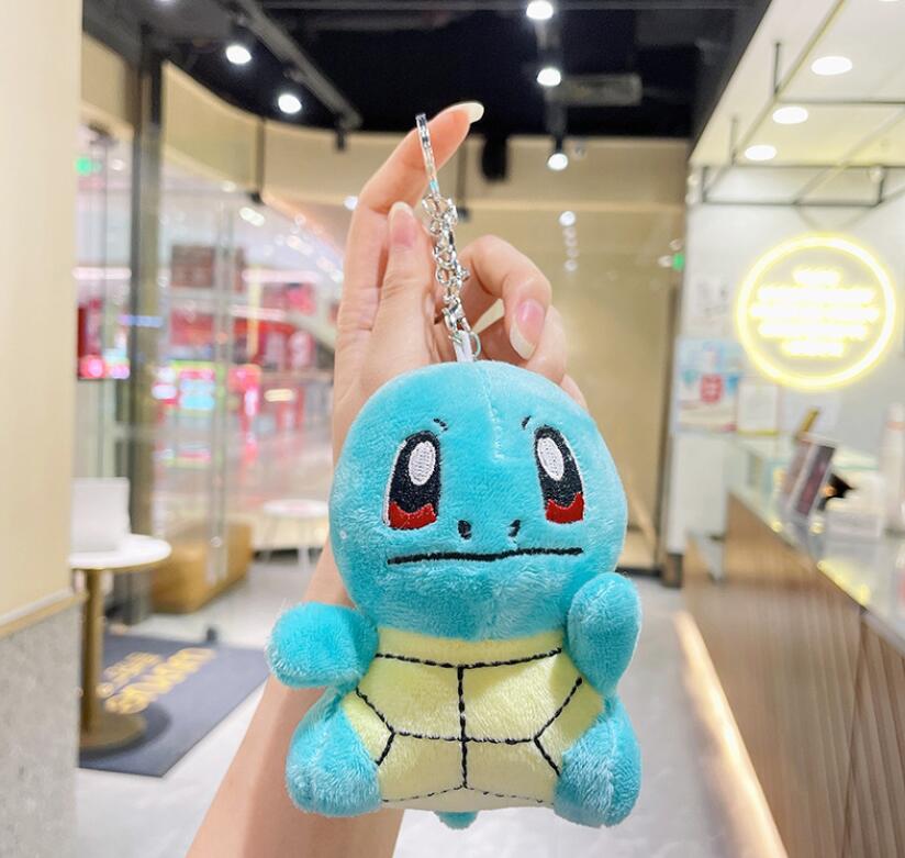 INS kawaii Duck Plush Keychain Jewelry Schoolbag Backpack Ornament Hanger Kids Toy Gifts About 13cm