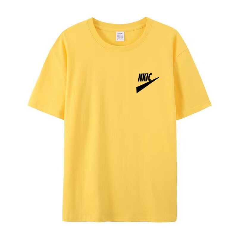 新しいサマーストリートウェアカジュアルルーズメンズTシャツコットンクルーネックプリントトップジョガージムトレーニングファッションアクティブウェア