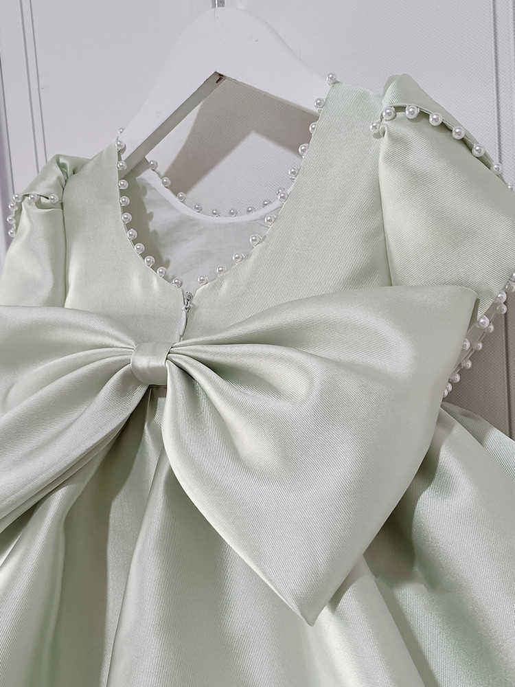 Girl's Dresses Gaun Bola Putri Anak-anak Lolita Spanyol Bayi Baru Gaun Lebaran Paskah Pesta Ulang Tahun Desain Pita Mutiara untuk Anak Perempuan A2432 W0224