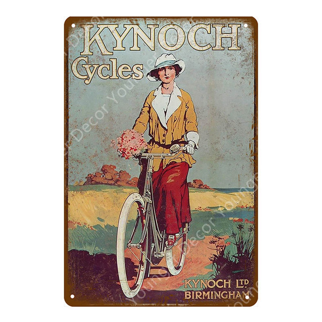 Retro Ride Cykel Metall Plåtskyltar Motorcykling Ridning Cykel Vintage Poster Bar Pub Klubb Hem Rum personlig Inredning Väggdekal plåt Plack Storlek 30X20CM w02