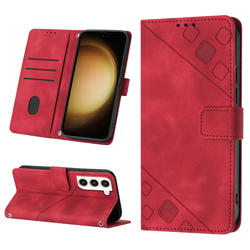 Skin Feel Leather Wallet Cases for Samsung S23 PLUS A73 A33 A53 A14 A13 A54 A34 5G A04E S21FE S22 Ultra Slot Book Holder Card Flip Cover