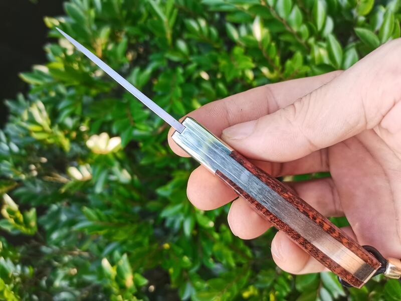 Cuchillo de hoja plegable H2375 de alta calidad 67 capas VG10 Hoja de acero de Damasco Snakewood con mango de latón Camping al aire libre Senderismo EDC Carpeta de bolsillo Cuchillos