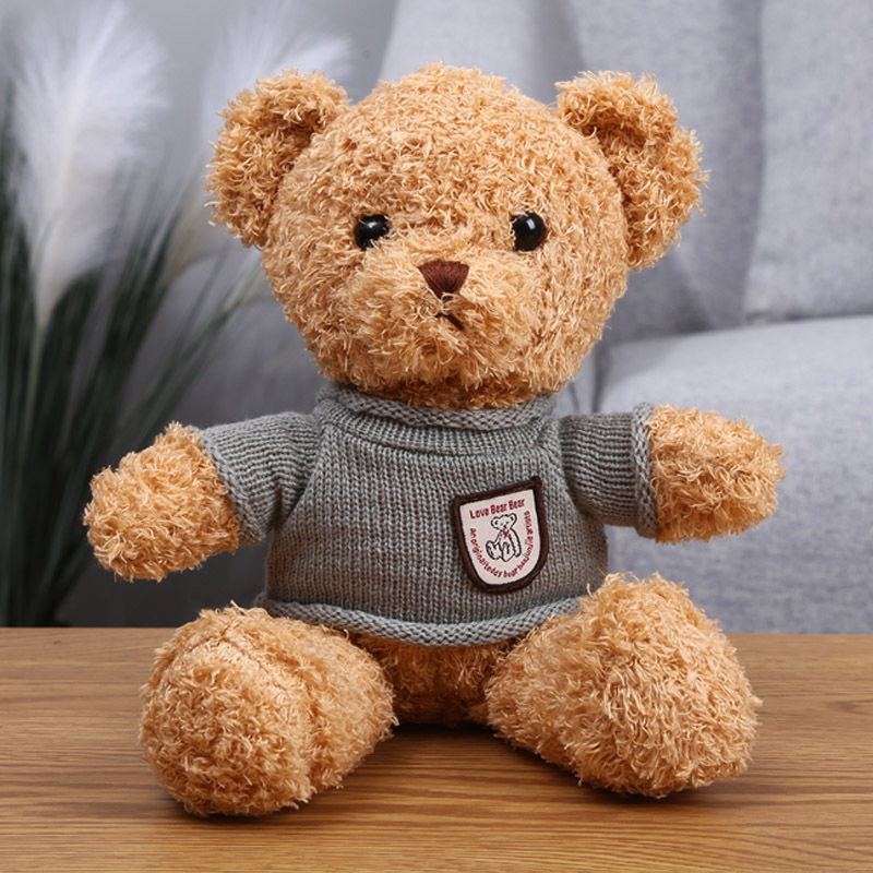 Sweater teddy bear grab doll doll doll cuddle bear doll plush toy stall wholesale birthday gifts