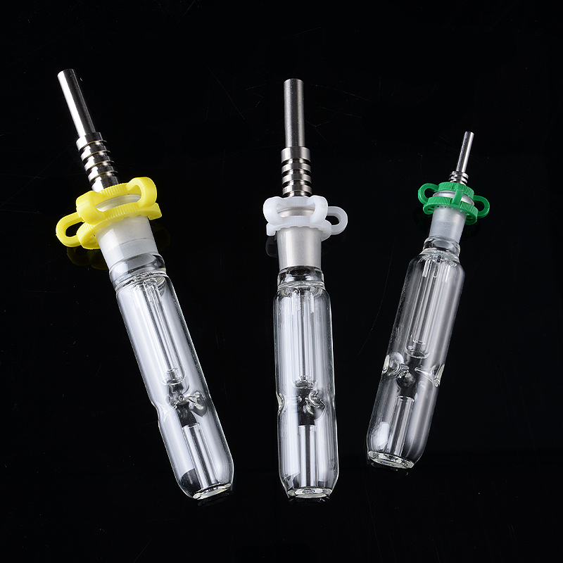 Collezionisti Nector 10 14 19mm Bong in vetro con cannuccia Kit accessori fumo NC09