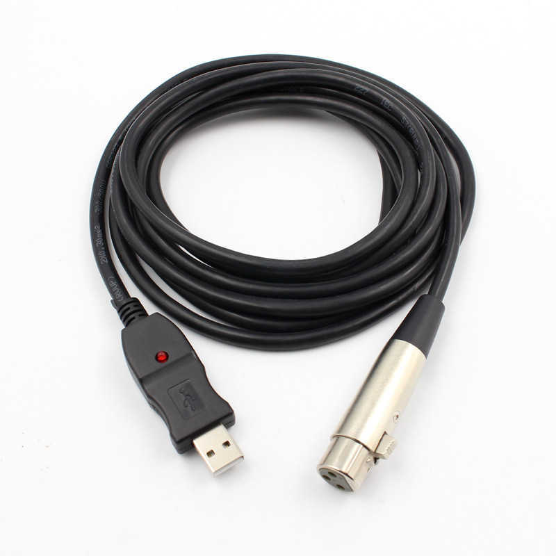 3M voor notebook Mac 2019 Nieuwe USB Microfoon Mic Link Cable Adapter Male XLR vrouwelijke pc