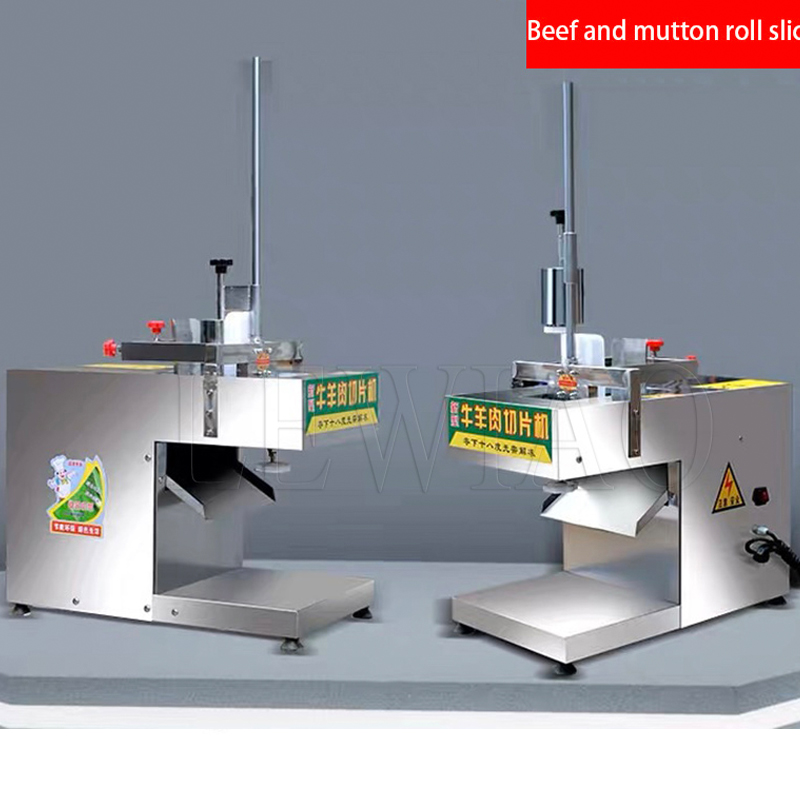 Elektrikli Çoklu Dilimleyici 500W Mutton Rulo Miner ayarlanabilir otomatik sığır kuzu 0.2-5mm bıçak bıçak ekmek kesici öğütücü makinesi