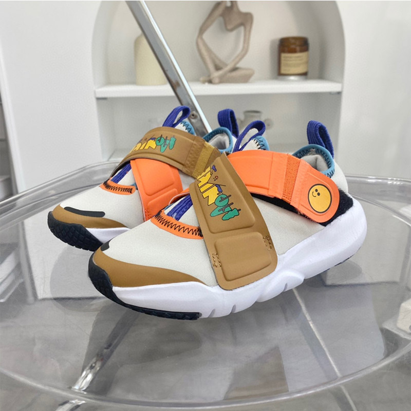 2024 Flex Advance se kleine kinderen schoenen kinderen kinderen peuter schoppen ver weg middernacht marine imperiale blauw oranje witte outdoor sneakers 24-35