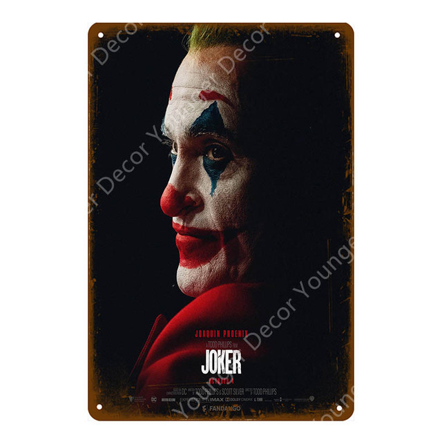 Ретро классический фильм Tin Sign Знак Joker Metal Metal Poster положил на счастливое лицо винтажное наклейка на стенах батон